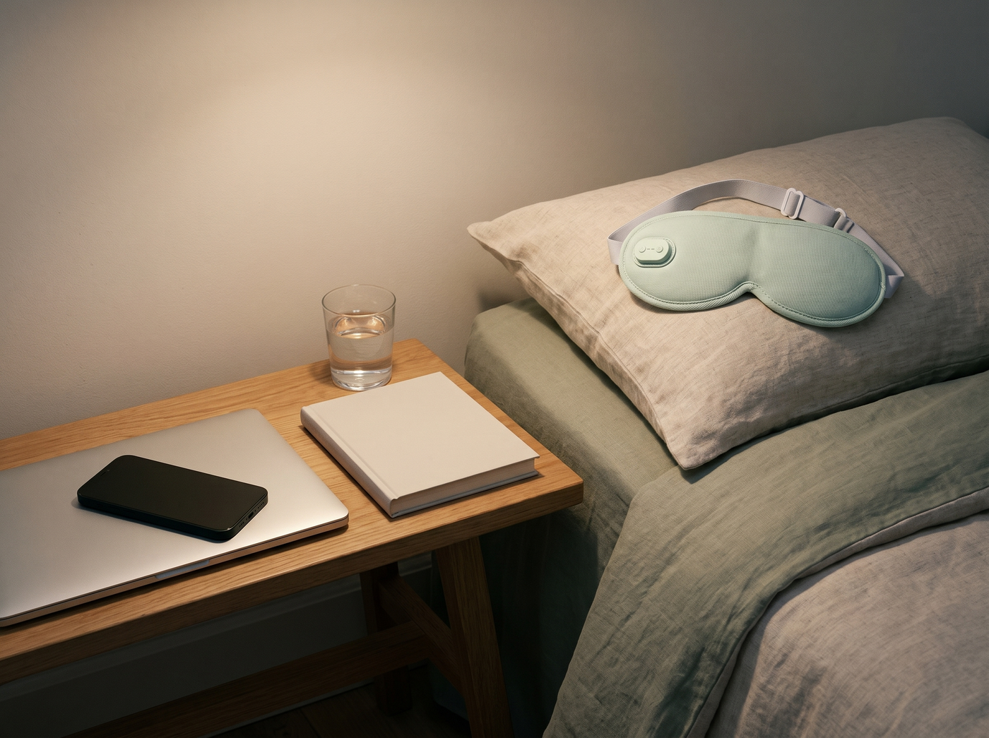 Calm evening scene illustrating a repeatable screen-off routine