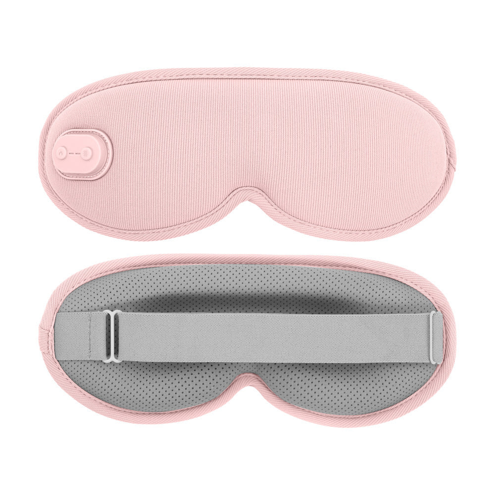 Pink 3D heated eye mask on a clean studio background