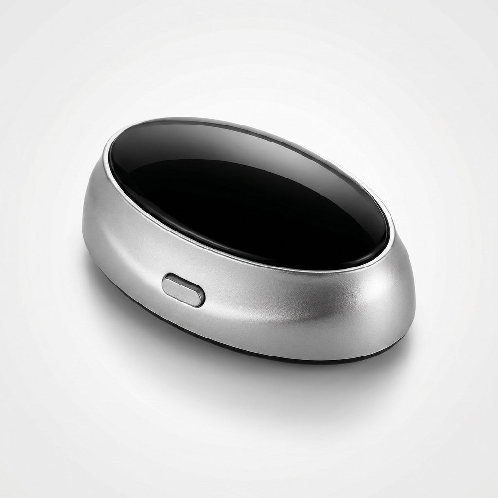 The Quietvana anti-snore device shown at an angle on a soft grey background